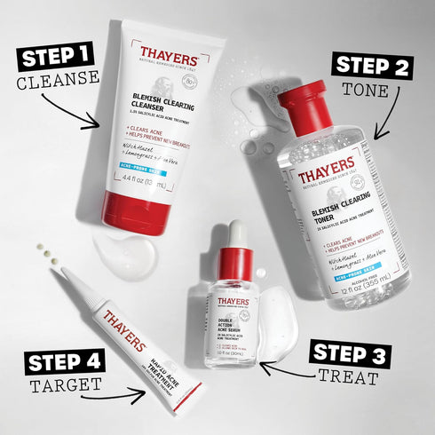 Thayers Double Action Acne Serum with Salicylic Acid - Acne Treatment Face Serum with 2% Salicylic Acid and Niacinamide