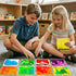 JUEOQOY 3+, (9 Pack) Squishy Liquid Sensory Tiles for Kids Ages Soft Glitter-Filled Tactile Pads for Squeezing, Desk