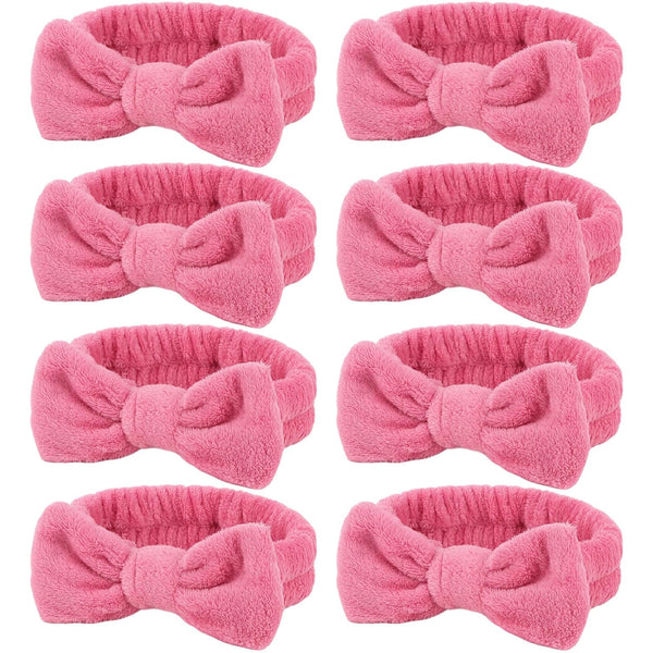 Ondder 8 Pcs Spa Headband Makeup Headband, Fuzzy Terry Cloth Face Wash Headband for Women