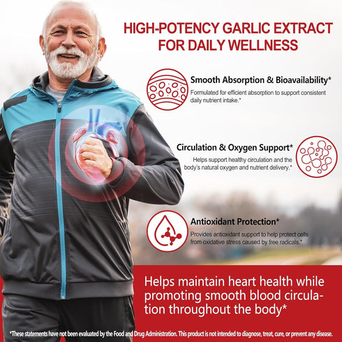 VOGSIG 600 Count 7500mg Immune Aged Garlic Extract, Odorless Organic Garlic Extract Capsules, Heart & Antioxidant