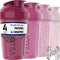 4 PACK 20 OZ Protein Shaker Bottles for Protein Mixes, Shaker Cups for Protein Shakes (Berry Blend-4 Pack)