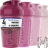4 PACK 20 OZ Protein Shaker Bottles for Protein Mixes, Shaker Cups for Protein Shakes (Berry Blend-4 Pack)