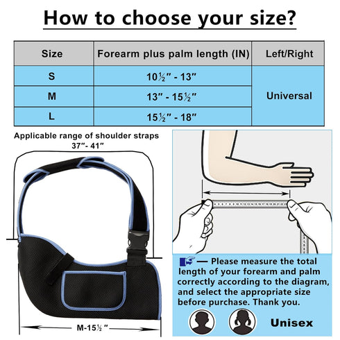 Immobilizer VISKONDA Arm Sling Shoulder - Rotator Cuff Support Brace - Comfortable Medical Sling for Shoulder