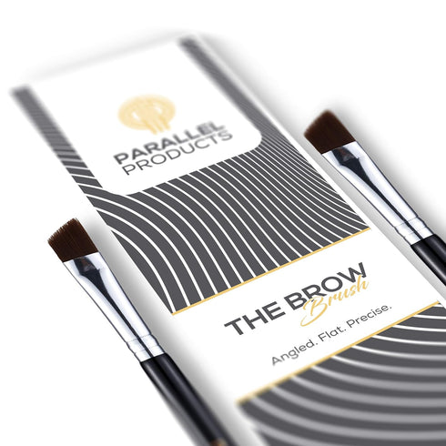 Parallel Products The BROW Brush - Premium Angled Eyebrow Brush (2 Pack) for Makeup, Gel, and Tint