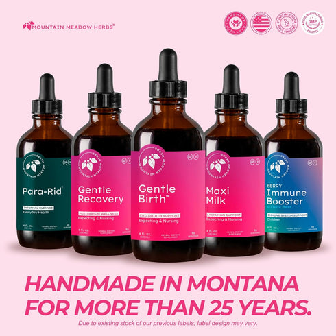 Mountain Meadow Herbs Gentle Birth - Fast Acting Liquid Herbal Extract for Birth Prep/Labor Support, 4oz