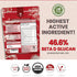 Organic Mushroom Powder Extract - Superfood 10 Supplement, 100% Pure USDA Immunity Booster, 60 Grams
