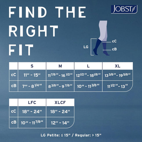Jobst Relief Open Toe Knee Highs - 15-20mmHg, Petite BG SM