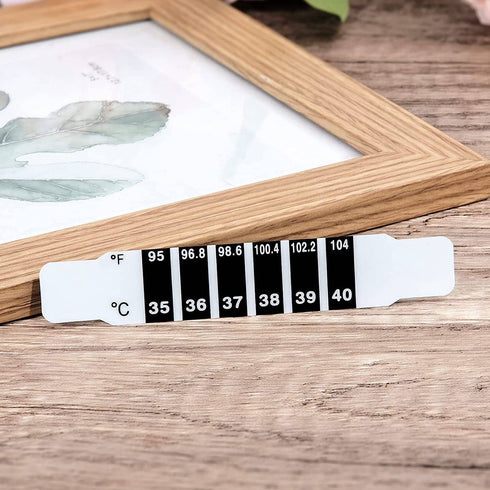 Misaso 30 Pack Reusable Forehead Thermometer Strips - Adhesive & Easy to Carry
