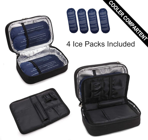 Packs apollo walker Insulin Cooler Travel Case, TSA Approved Diabetic Medication Cooler with Ice and Insulation Liner