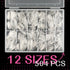 UNA GELLA Extra Short Almond Nail Tips, Full Cover 504PCS Gel x Nail Tips for Home DIY Salon