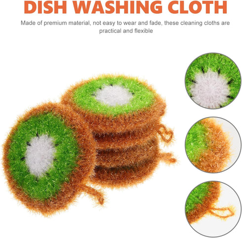 CALLARON 5Pcs Dishwashing Pad, Acrylic Dish Towel Scrubbing Dish Sponge, Heavy Duty