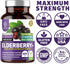 N1N Premium Black Elderberry Capsules, 60 Veg Caps, Max Strength, Pure Sambucus Nigra for Immunity & Skin Health