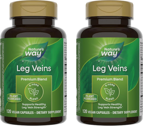 Nature's Way Leg Veins - Supports Healthy Leg Vein Strength with 6-Herb Blend, Horse Chestnut Extract, Dandelion -