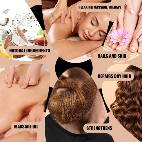 Set Almond Massage Oil for Couples Date Night, with Massage Roller Ball, Full Body Massage Oil for Massage Therapy