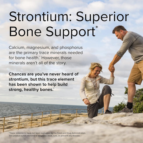 Terry Naturally Strontium Bone Health & Strength Support Supplement, 60 Vegan Capsules (Pack of 2)