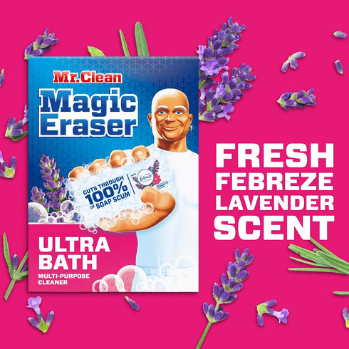 Mr. Clean Magic Eraser Ultra Bath - Multi Purpose Cleaner for Bathroom, Soap Scum Remover, 5ct