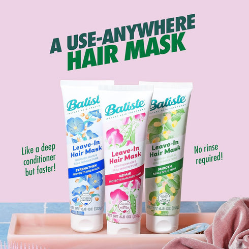 Batiste Heat Protectant & Leave In Conditioner Hair Mask, 4.3oz - Repair and Restore Formula