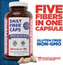 Yerba Prima Daily Fiber Caps Formula, 400 Capsules, Dietary Supplement with Psyllium Seed Husks