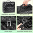 Travel Makeup Bag, Large Cosmetic Organizer with 4 Trays & Adjustable Dividers, Waterproof Makeup Train Case for Women,