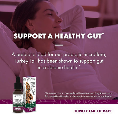 Immune 1 oz (30 Host Defense Turkey Tail Extract - Digestive Health & Response Support Supplement - Mushroom Supplement