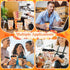 Jingmore 48 Sets 16oz Disposable Paper Coffee Cups with Lids Sleeves Straws Holiday Paper Drinking Cups Bulk for Hot