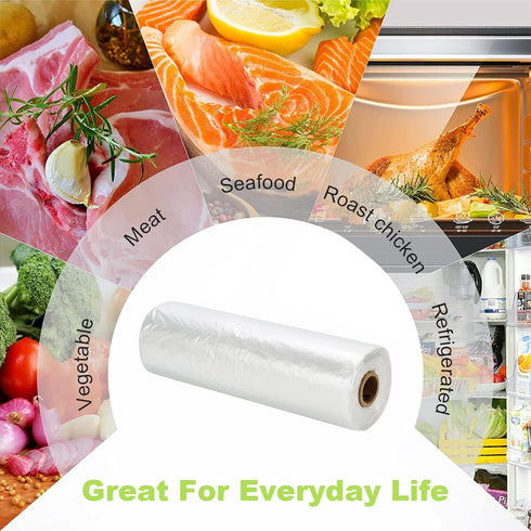 RyhamPaper Food Storage Bags - 1 Roll 12 x 16 Plastic Produce Bags for Fruits, Vegetables, Bread, 350 Bags