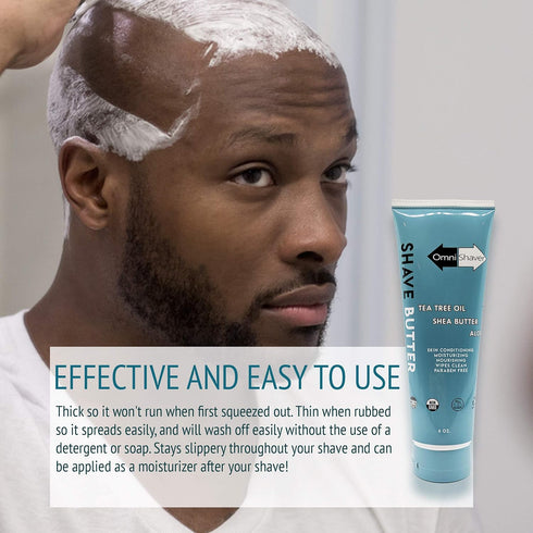 Shave Butter, Moisturizing Shaving Cream for Men & Women, Sensitive Skin Formula, Travel Size 6 oz