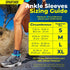 Sparthos Ankle Compression Socks (Pair) – Plantar Fasciitis Sleeves with Arch Support, Blue-M