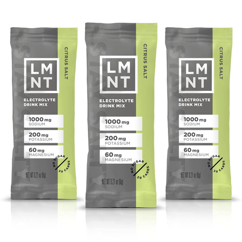 LMNT Zero Sugar Electrolytes, Citrus Salt Drink Mix, 30-Count for Hydration and Performance