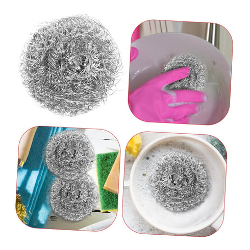 Stainless Steel Scouring Balls for Dish Cleaning Kitchen Cleaner for Pots Pans and Cookware Non-Scratch Scrubber