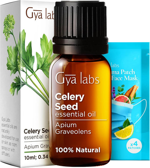 Set Set 2x0.34 oz Celery Seed & Palo Santo Essential Oil - Aromatherapy Grade Essential Oils - fl - Gya Labs