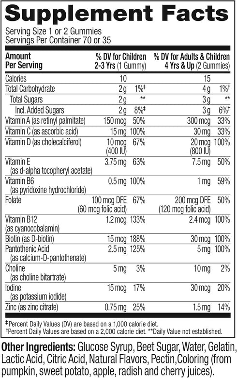 OLLY Kids Multivitamin Gummy Worms, 70 Count, 45 Day Supply, Overall Health and Immune Support, Vitamins and Minerals