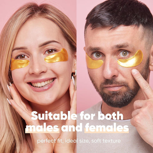 LE GUSHE Under Eye Mask & Patches (30 Pairs), Gold Eye Mask with Collagen & Amino Acid for Puffy Eyes