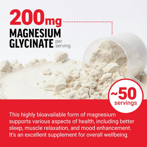 Force Factor Magnesium Glycinate 200mg - Magnesium Supplement for Sleep, Muscle Relaxation, Mood, High Absorption,