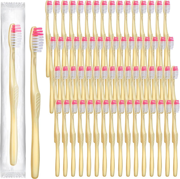 500 Pcs Disposable Toothbrushes, Individually Wrapped Soft Bristle Set, Travel Toothbrushes Bulk for Adults & Kids
