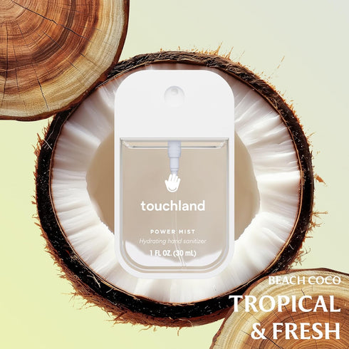 Set 3 1 OZ Touchland Hydrating Hand Sanitizer Spray Tropical Trio (Mango Passion, Beach Coco, Wild Watermelon) x FL