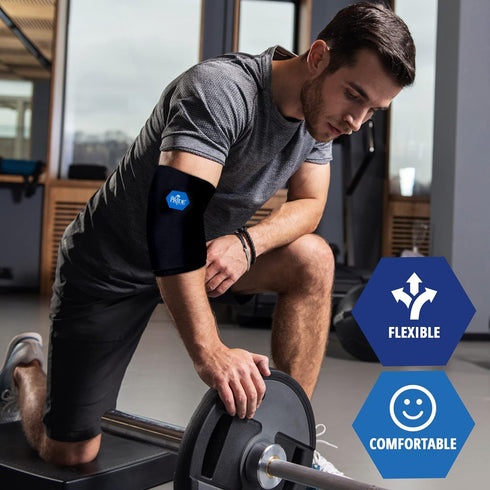 MED PRIDE Reusable Hot & Cold Gel Compression Sleeve - Pain Relief Ice Pack Wrap for Elbows, Arms, Knees, and Ankles