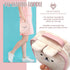 na1 Cute Kawaii Plush Makeup Bag, Inner Pocket and Handle, Zipper Closure for Convenient Travel (Pink Bunny)