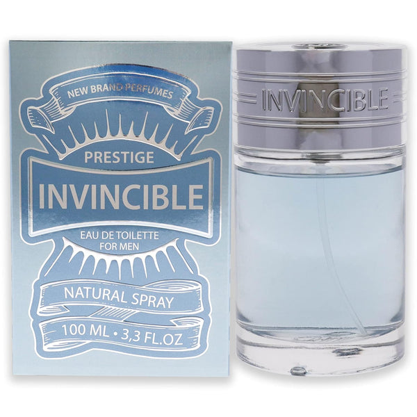 New Brand Perfumes Prestige Invincible EDT Spray for Men, 3.3 oz