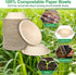 50 Pack Disposable Bowls, 20 oz Heavy Duty Paper Soup Bowls, Biodegradable Compostable for Salad, Ice Cream, Party