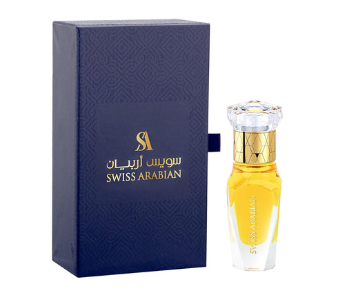 Swiss Arabian Mukhalat Dhahabi Luxury Perfume Oil 0.4 Oz - Long Lasting Signature Fragrance from Dubai