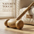 mikabaka 2-in-1 Hammer, Solid Wood Back Scratcher & Massage Dual-Use Natural Wooden Tool for Itch Relief and Muscle