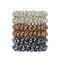 Leopard Spiral Hair Ties (6 Pcs) - No Crease Coil Ponytail Holders for All Hair Types