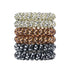 Leopard Spiral Hair Ties (6 Pcs) - No Crease Coil Ponytail Holders for All Hair Types