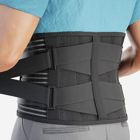 Modvel Back Braces for Lower Back Pain Relief with 6 Stays, Breathable Support Belt for Men/Women, Anti-skid Lumbar