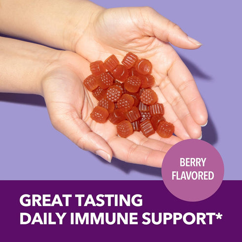 Sambucus Black Elderberry Gummies for Adults - 60 Count with Zinc and Vitamin C for Immune Support