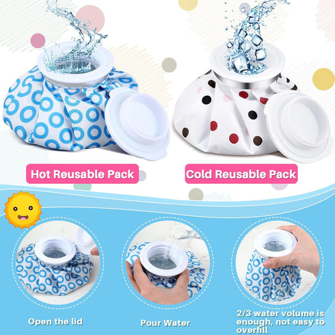 Honoson Reusable Ice Pack (4 Pack), Cold and Hot Use for Pain Relief from Injuries, Wisdom Teeth, Breastfeeding
