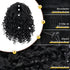 PEACOCO Curly Ponytail Extension - 10 Inch Drawstring Ponytail for Black Women, Clip on Synthetic Short Afro Hairpiece