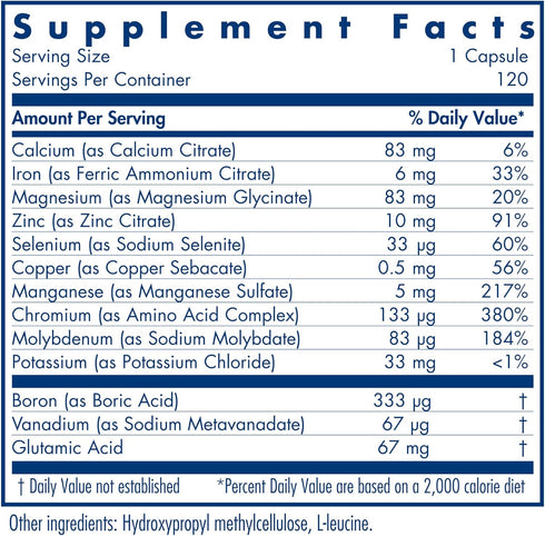 Allergy Research Group MultiMin - Multi Minerals Supplement for Men and Women, Mineral Complex, Trace Minerals, Boron,