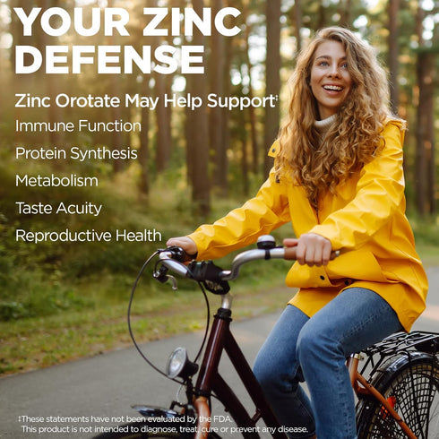 KAL Zinc Orotate 30mg | Sustained Release Chelated Zinc Tablets for Immune Support, 90 Tablets
